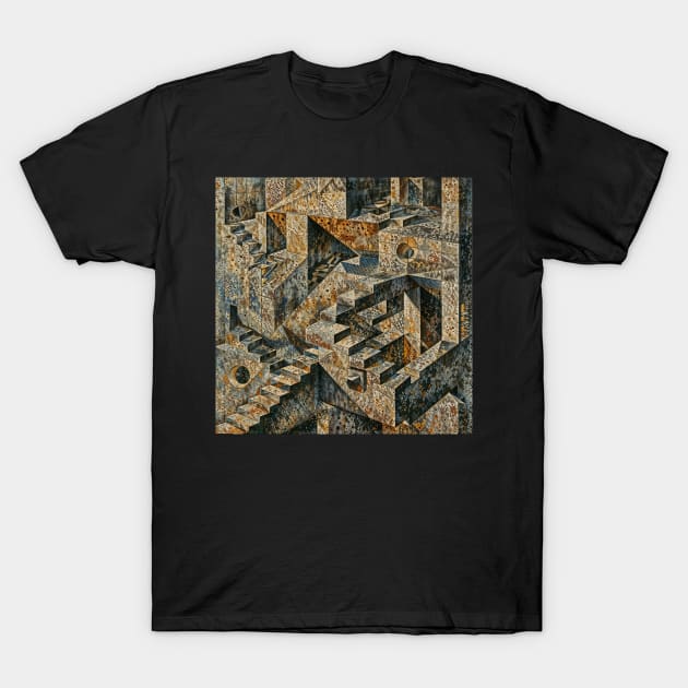 Interlocking Abstract Geometric Figures Dimensions T-Shirt by Creative Art Universe